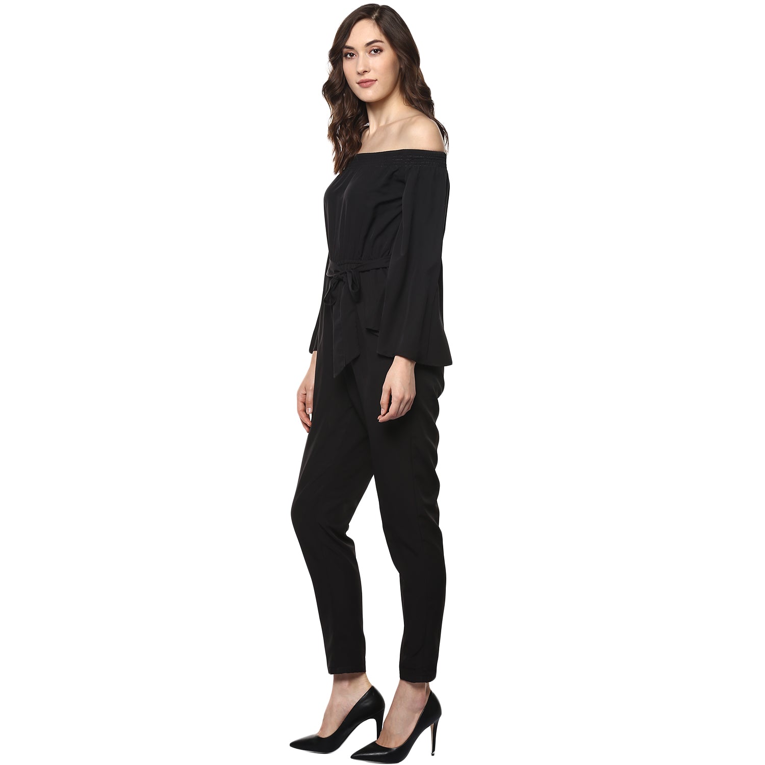 Off shoulder long jumpsuit