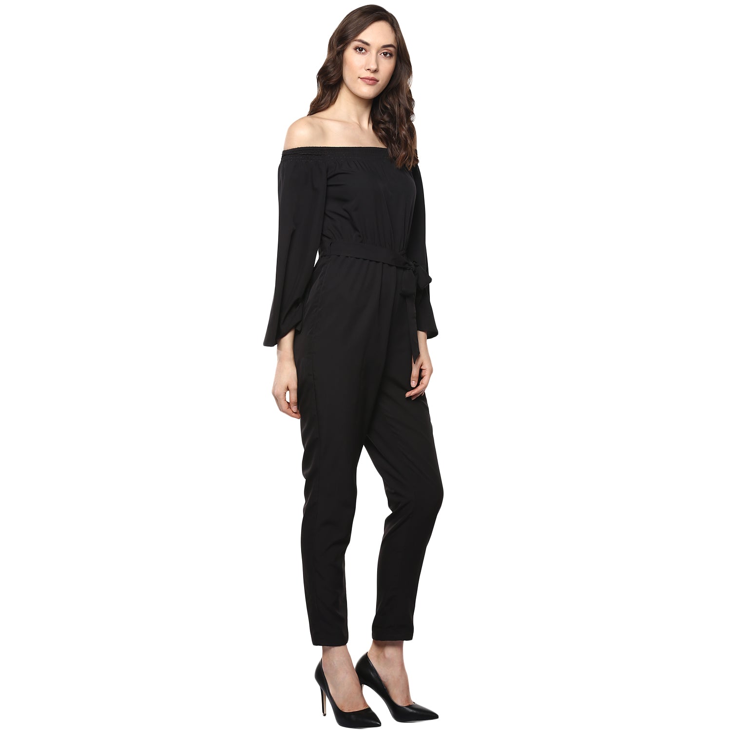 Off shoulder long jumpsuit