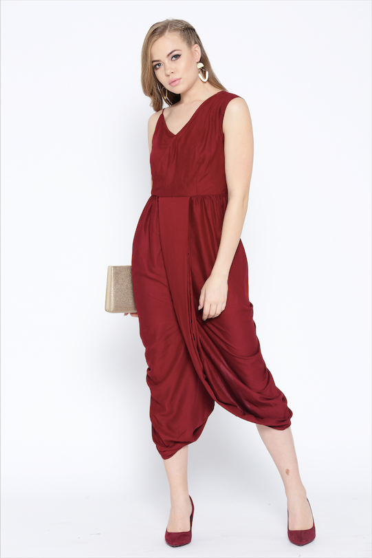 Front pleat Dhoti style jumpsuit