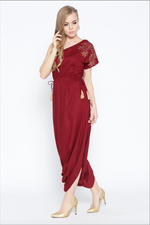Load image into Gallery viewer, One shoulder dhoti jumpsuit
