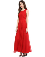 Load image into Gallery viewer, Red Solid Maxi Dress
