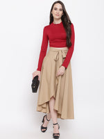 Load image into Gallery viewer, Overlap midi skirt

