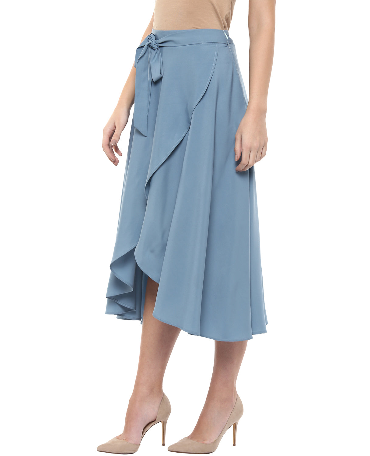 Overlap midi skirt