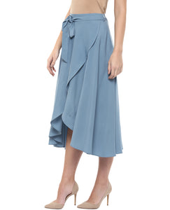Overlap midi skirt