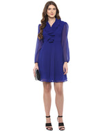 Load image into Gallery viewer, Frill collar Flare Dress
