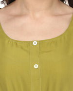 Maxi Shirt Dress in Olive Green