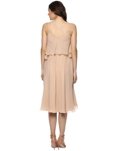 Flare yoke midid dress