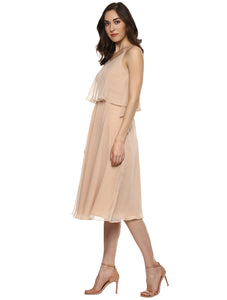 Flare yoke midid dress