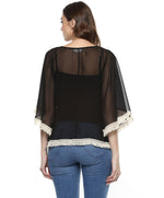 Load image into Gallery viewer, Front Open Fringe Lace Shrug
