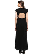 Load image into Gallery viewer, Block Printed yoke Maxi Dress with Cut out back
