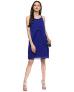 Load image into Gallery viewer, Short Speghetti dress with front drape
