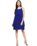 Load image into Gallery viewer, Short Speghetti dress with front drape
