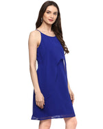 Load image into Gallery viewer, Short Speghetti dress with front drape
