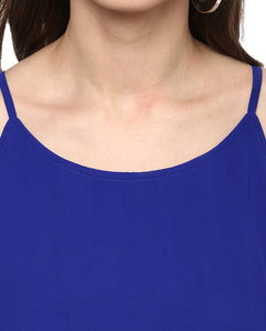 Short Speghetti dress with front drape