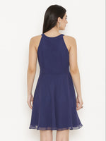 Load image into Gallery viewer, Sheer cut-out neck skater dress
