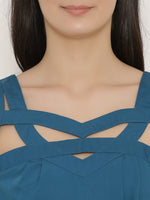 Load image into Gallery viewer, Cutout neck skater dress
