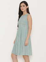 Striped skater Dress in Blue