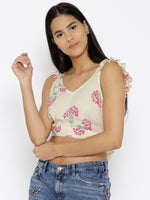 Load image into Gallery viewer, Back tie up Printed Crop Top
