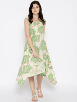 Load image into Gallery viewer, Hankerchief hem printed dress
