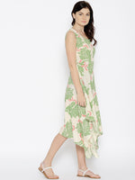 Load image into Gallery viewer, Hankerchief hem printed dress
