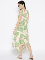 Load image into Gallery viewer, Hankerchief hem printed dress
