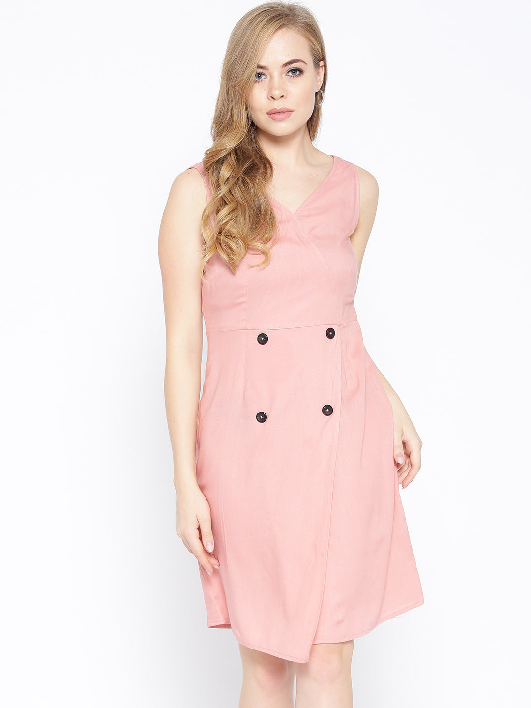 Slim Fit Dress with four buttons