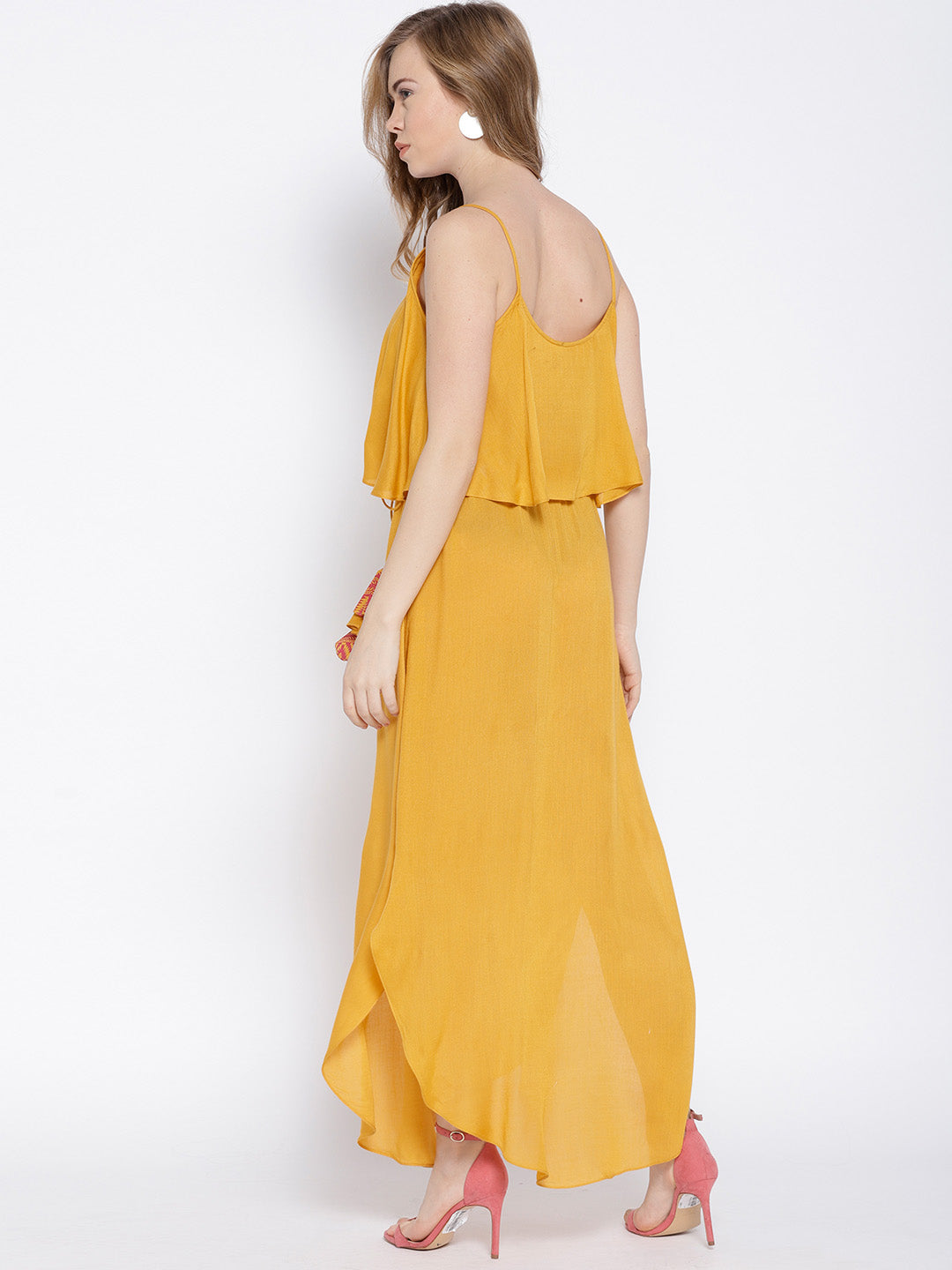Flare yoke with U hem long dress
