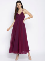 Load image into Gallery viewer, Shoulder tie flare maxi dress
