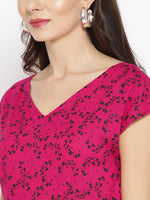 Load image into Gallery viewer, Cap sleeve with printed yoke skater dress
