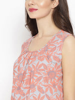 Load image into Gallery viewer, Pleated neck mini Shift Dress with print
