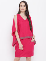 Load image into Gallery viewer, Kaftan sleeve yoke mini dress
