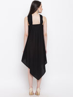 Load image into Gallery viewer, Draped ring neck flare dress
