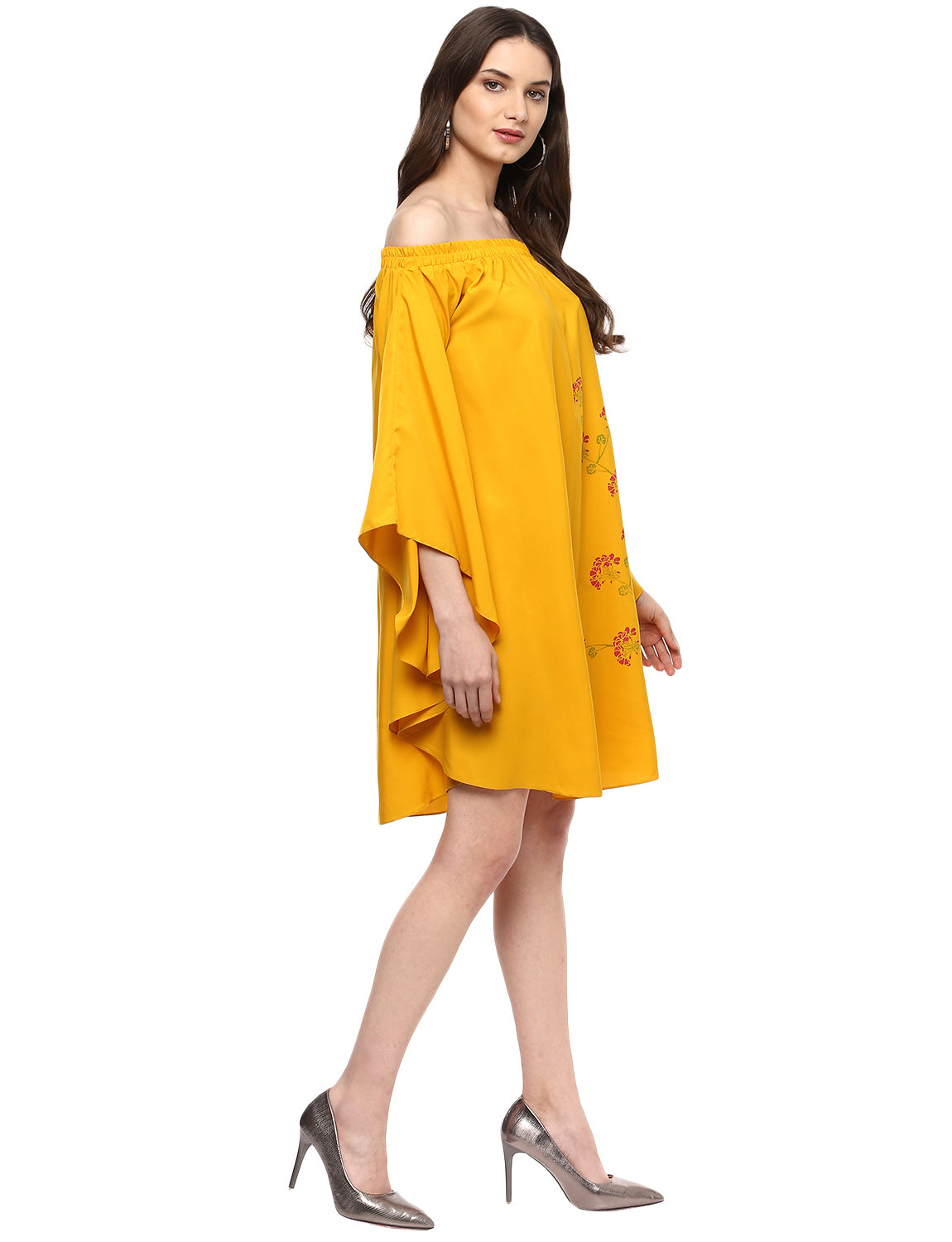 Circular off shoulder Kaftan dress