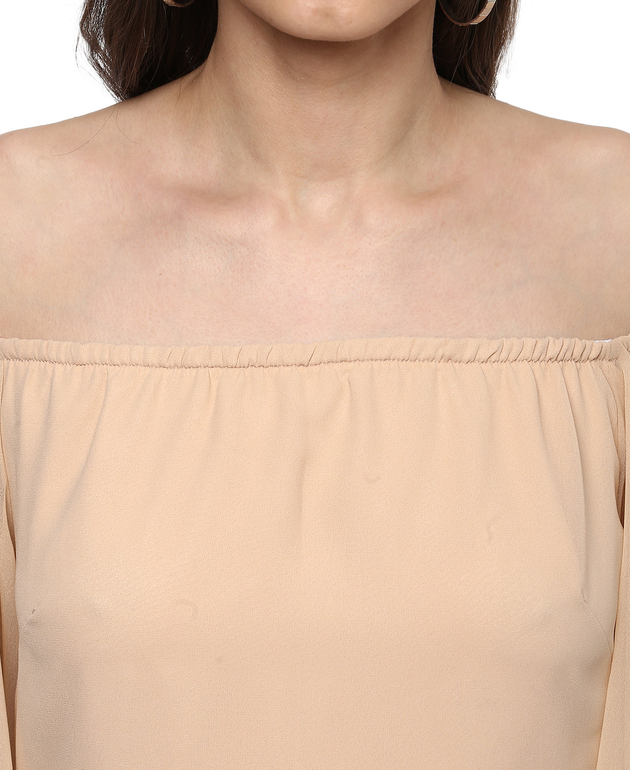 Off shoulder frill sleeve Dress