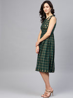 Load image into Gallery viewer, Printed Midi Dress with asymmetric overlap neck
