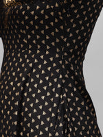 Load image into Gallery viewer, Front Cowl chinese collar printed dress
