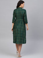 Load image into Gallery viewer, Printed Midi dress with mock waistcoat
