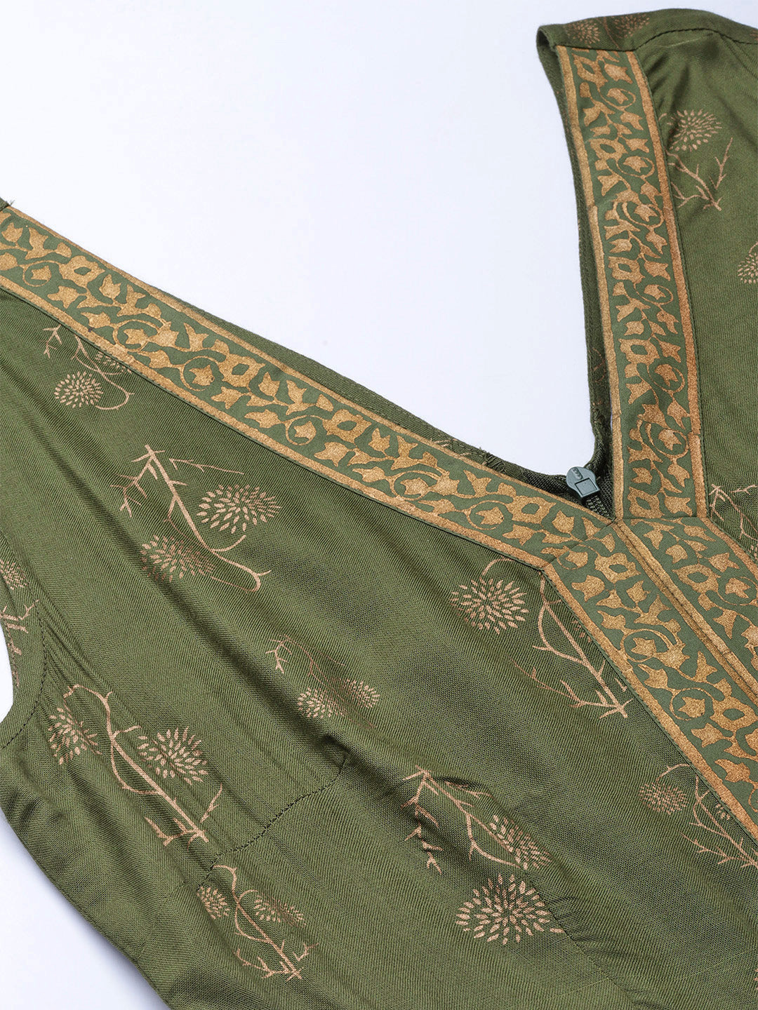 Front borders with kalidar pants printed jumpsuit