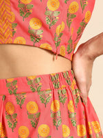 Crop top with dhoti pants