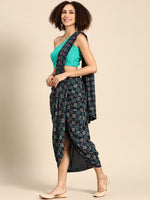Load image into Gallery viewer, Cowl Skirt with dupatta drape and blouse
