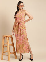 Load image into Gallery viewer, Speghetti Strap long maxi dress with waist tie
