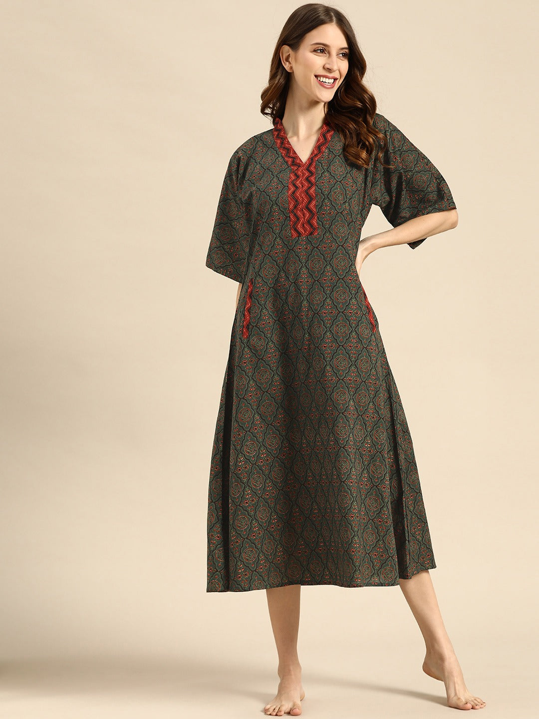 Kaftan Dress with side pockets