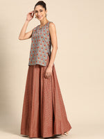 Load image into Gallery viewer, Flared Skirt with Short Kurti
