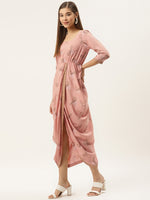 Load image into Gallery viewer, Overlap side cowl dress
