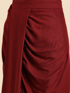 Dhoti Skirt with Long peplum top