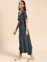 Load image into Gallery viewer, Overlap neck dhoti jumpsuit
