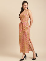 Load image into Gallery viewer, Speghetti Strap long maxi dress with waist tie
