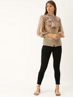 Load image into Gallery viewer, High Neck ruffle blouse
