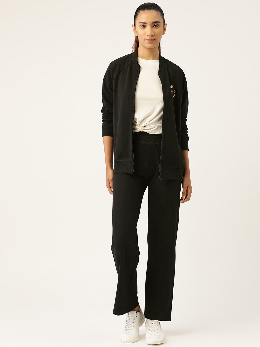 Zipper Sweatshirt with Straight Track pant set