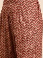 Kurti with sharara in Grey and Maroon